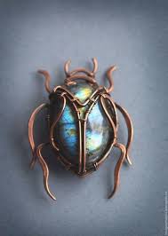 Cuivre Hatelet Scarabee Pendant Lequel La Brocanter Ou Conjurer Troquer Ou Le Conjurer En 2020 Bijoux En Fil De Fer Bijoux Creation Bijoux