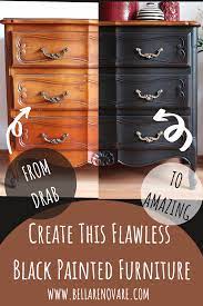 You Need To See How To Create This Flawless Black Painted Furniture Black Painted Furniture Painted Furniture Painting Furniture Diy