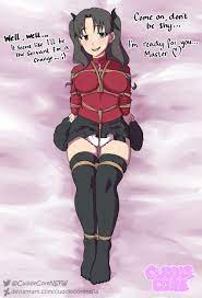 1girls 2023 2d anime anime style arms behind back bdsm big  breasts black legwear black skirt blue eyes blush bondage bound brown hair  chest harness crotch rope cuddlecore dakimakura