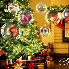 High Transparent Christmas Plastic Hollow Round Ball Window Decoration Mall  Hanging Ball, Size:40cm