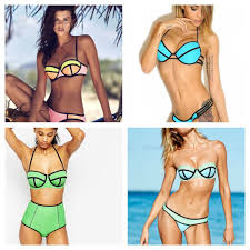 Moda Mare 2015 Costumi Da Bagno Color Block Con Bordi Neri Lei Trendy Costumi Da Bagno Costumi Da Bagno Estate Moda Costumi Da Bagno