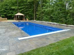 Goliath 1641 With Apc Automatic Pool Cover Located In The Shallow End Rectangular Pools From Thursda Rectangular Pool Fiberglass Swimming Pools Backyard Pool