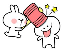 rabbit smile comic duo line stickers line store cute cartoon images cute doodles cute bunny cartoon