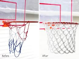 This strap must be rated at 300lbs and depending on your strength, the leverage point may need to be lengthened. Crochet Basketball Hoop Net Repeat Crafter Me
