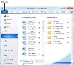 Backstage View In Word 2010 Tutorialspoint