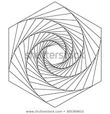 Coloring shapes and patterns is like meditation. Hexagon Spiral Line Drawing Logo Design Vector Illustration Geometric Coloring Pages Geometric Art Geometric Patterns Coloring
