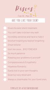 Are You A Pisces Use This Fun Zodiac Instagram Template To See If You Have Traits Like Other Pisces What Zod Bingo Template Instagram Template Free Instagram