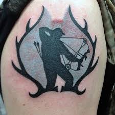 50 Archery Tattoos For Men Bow And Arrow Designs Bow Tattoo Designs Archery Tattoo Bow Hunting Tattoos