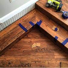 Coretec Plus Installation Engineered Luxury Vinyl Plank Flooring Great Installation Of Coretec On Stairs Vinyl Wood Flooring Luxury Vinyl Tile Vinyl Flooring