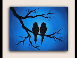 Acrylic Painting On Canvas Love Birds Youtube There are 1093170 canvas painting for sale on etsy, and they cost.