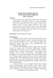 Kalendar hijriah ialah kalendar lunar/qamariah, yang dikira berdasarkan pergerakan/fasa bulan mengelilingi bumi. Https Media Neliti Com Media Publications 56681 Id Aspek Ketauhidan Dalam Sistem Kalender H Pdf