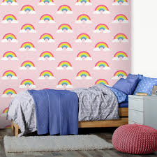 You can also upload and share your favorite anime bedroom anime bedroom wallpapers. Belgravia Pretty Rainbow Wallpaper Clouds Sky Childrens Kids Bedroom Pink 9991