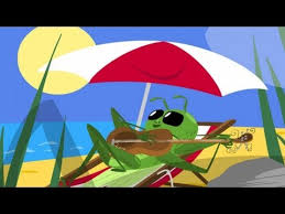 La cigale, ayant chantétout l'été,se trouva fort dépourvuequand la bise fut venue :pas un seul petit morceaude. La Cigale Et La Fourmi Les Fables De La Fontaine En Dessin Anime Hellokids Com Youtube