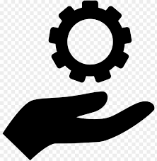 Hand Holding Up A Gear Svg Icon Free Hand With Gear Icon Png Free Png Images Toppng
