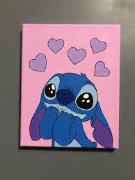 Lilo And Stitch Wholesome Stitch Acrylic Stretched Canvas Etsy In 2020 Disney Canvas Art Simple Canvas Paintings Diy Canvas Art