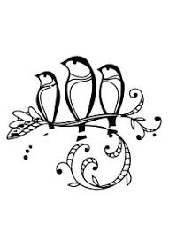 3 Birds On A Branch Tattoo Three Little Birds Tatuajes De Aves Pequenas Tatuajes Temporales Tatuajes De Silueta