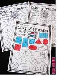 2nd grade fraction activities can be fun, engaging, and interesting. Miss Giraffe S Class Fractions In First Grade