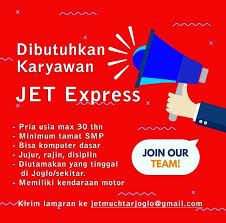 Lowongan kerja terbaru 2021 lulusan smp,sma,smk,s1, semua jurusan {klik disini} lowongan terbaru hari ini: Lowongan Kerja Jet Express Lulusan Smp Lockerjob