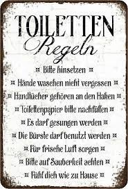 Sprüche zum ausdrucken für toilettenregeln / charlottenmarotten: Schild Spruch Toiletten Regeln Bitte Hinsetzen 20 X 30 Cm Blechschild Ebay