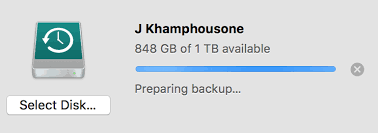 I write image files to an attached usb 3.0 drive. How Far Is My Time Machine Preparing Backup Step Ask Different