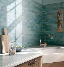 Parkside Seafoam Teal Tile Brick Bathroom Turquoise Kitchen