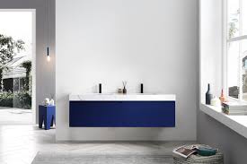 See more ideas about bathrooms remodel, blue bathroom vanity, bathroom design. Karton Republic Manarola 72 Navy Blue Wall Mount Modern Bathroom Vanity Keetchen