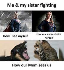 Dopl3r Com Memes Me My Sister Fighting How I See Myself How My Sisters Sees Herself How Our Mom Sees Us