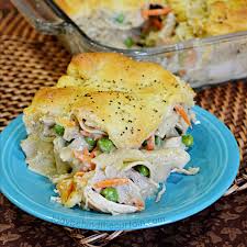 This is super simple and quick, especially if you already have your noodles ready and leftover cooked chicken. Chicken Noodle Pot Pie Casserole