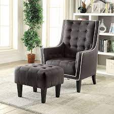If you went glam, look for pieces with velvet fabrics and chrome finishes for an added glamorous style boost. Ophelia Accent Chair W Ottoman Black By Acme Furniture Furniturepick