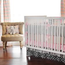 I wanted to incorportate my chevron obession (without going overboard) and give the from the big gray chevron wall to the crib bedding to the lamp, miranda's nursery is decked out in gray chevron. Gray And Pink Chevron Baby Bedding