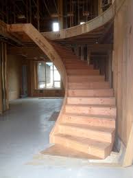 Construction Grade Curved Prefab Stair Install Prefab Stairs Stairs Design Staircase Design