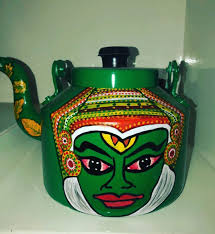 Be The Best Version Of You Art Inmykart Posted On Instagram Kathakali Face Hand Painted Kettle Art Artwork Art Art Day Hand Painted Kathakali Face