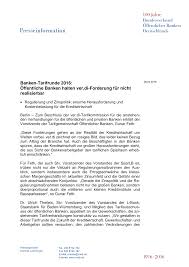 Ein knackpunkt in der tarifrunde für die öffentlichen und privaten banken dürfte aber ein anderes erstmals seit 1972 verhandelt die tarifgemeinschaft öffentlicher banken wieder eigenständig für ihre. 2