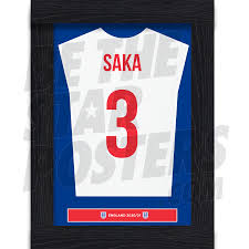 Whether at wembley stadium or on the road. Saka England Framed Shirt Poster A4 20 21 Be The Star Posters