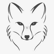 Black And White Silhouette Black And White Fox Clipart White Fox Fox Drawing Sketches Fox Art Fox Drawing