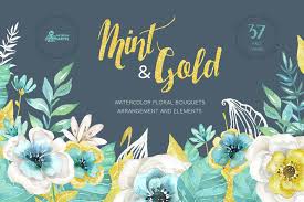 In a number of countries, plants have been chosen as symbols to represent specific geographic areas. Mint Gold Flowers Design Cuts
