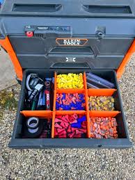 Thought I'd show how Iv got my box's set up. I do bathrooms and kitchens  mainly but really all stages of remodels. Hope this gives someone some  ideas with what they can