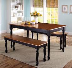Better Homes And Gardens Autumn Lane 3 Piece Dining Set Dining Table Rustic Table And Bench Set Farmhouse Dining Table