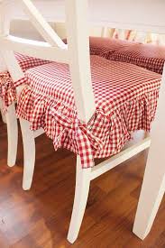 Pretty Red And White Gingham Check Kitchen Chair Cushions Seat Covers For Chairs Kitchen Chair Cushions Fabric Dining Chairs