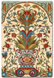 Bella Flora Tile Mural From Murals By Monti Goruntuler Ile Minyaturler Sanat