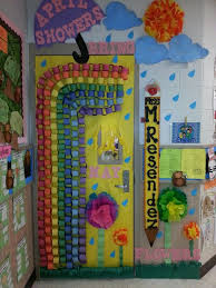 April Showers Bring May Flowers Classroom Door Decoration Pic Only Door Decorations Classroom Easter Door Decor Door Decorations