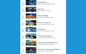 list of fastpass attractions and tiers throughout walt