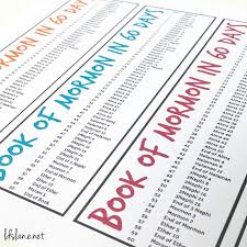 Book Of Mormon In 60 Days Bookmark