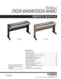 It demonstrates how the electric cords are interconnected and also could additionally show. Yamaha Dgx 640 640c 640w Digital Piano Service Manual Serviceandrepair