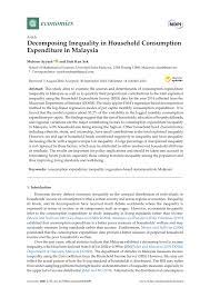 The model specification is as follows Pdf Decomposing Inequality In Household Consumption Expenditure In Malaysia
