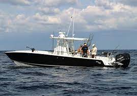 Seavee 340b Fishing Boat With Downriggers Boat Offshore Boats Center Console Fishing Boats