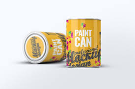 20 Excellent Paint Mockup Psd Templates Mockuptree In 2020 Paint Cans Canning Mockup