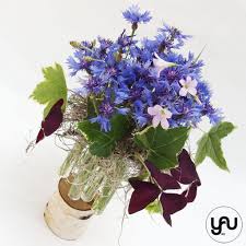 Flori De Camp Albastre Glass Vase Plants Vase