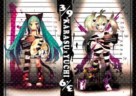 animal animal ears aqua hair black eyes cat green eyes green hair hatsune  miku karasu (chalk) musou yuchi tail twintails vocaloid | konachan.net -  Konachan.com Anime Wallpapers