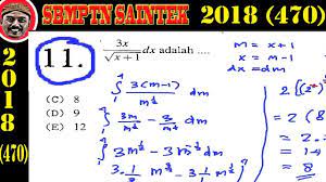 Check spelling or type a new query. Pembahasan Soal Sbmptn Saintek 2018 Matematika Ipa Kode 470 No 11 Integral Youtube